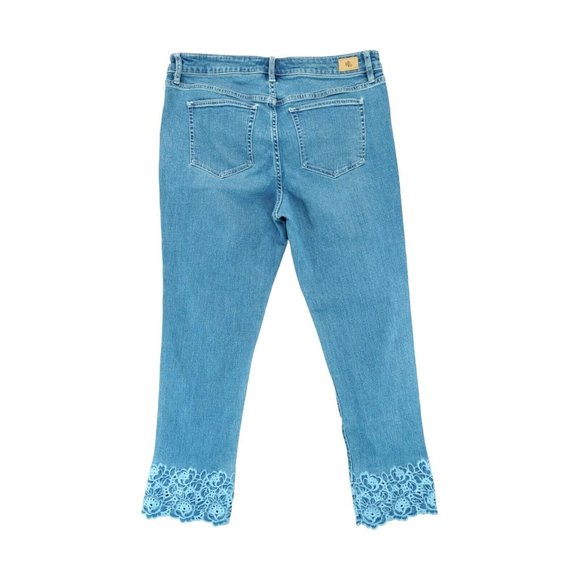 Ralph Lauren Denim Jeans Pants Embroidery Legs Light Wash Size 10 - Picture 2 of 8